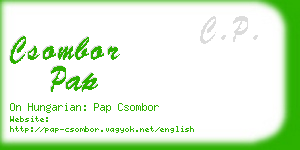 csombor pap business card